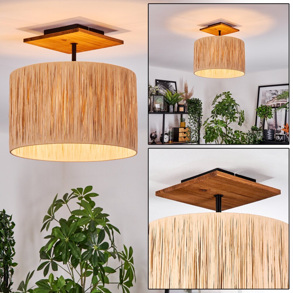 Granja Deckenleuchte 35 cm Naturfarben, Schwarz, 1-flammig main product photo