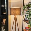 Flemming Stehleuchte 50 cm Holz dunkel, Schwarz, 1-flammig