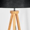 Flemming Stehleuchte 50 cm Holz dunkel, Schwarz, 1-flammig