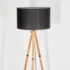 Flemming Stehleuchte 50 cm Holz dunkel, Schwarz, 1-flammig