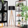 Flemming Stehleuchte 50 cm Holz dunkel, Schwarz, 1-flammig