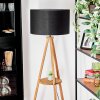Flemming Stehleuchte 50 cm Holz dunkel, Schwarz, 1-flammig
