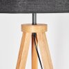Flemming Stehleuchte 50 cm Holz dunkel, Schwarz, 1-flammig