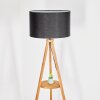 Flemming Stehleuchte 50 cm Holz dunkel, Schwarz, 1-flammig