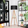 Flemming Stehleuchte 50 cm Holz dunkel, Schwarz, 1-flammig
