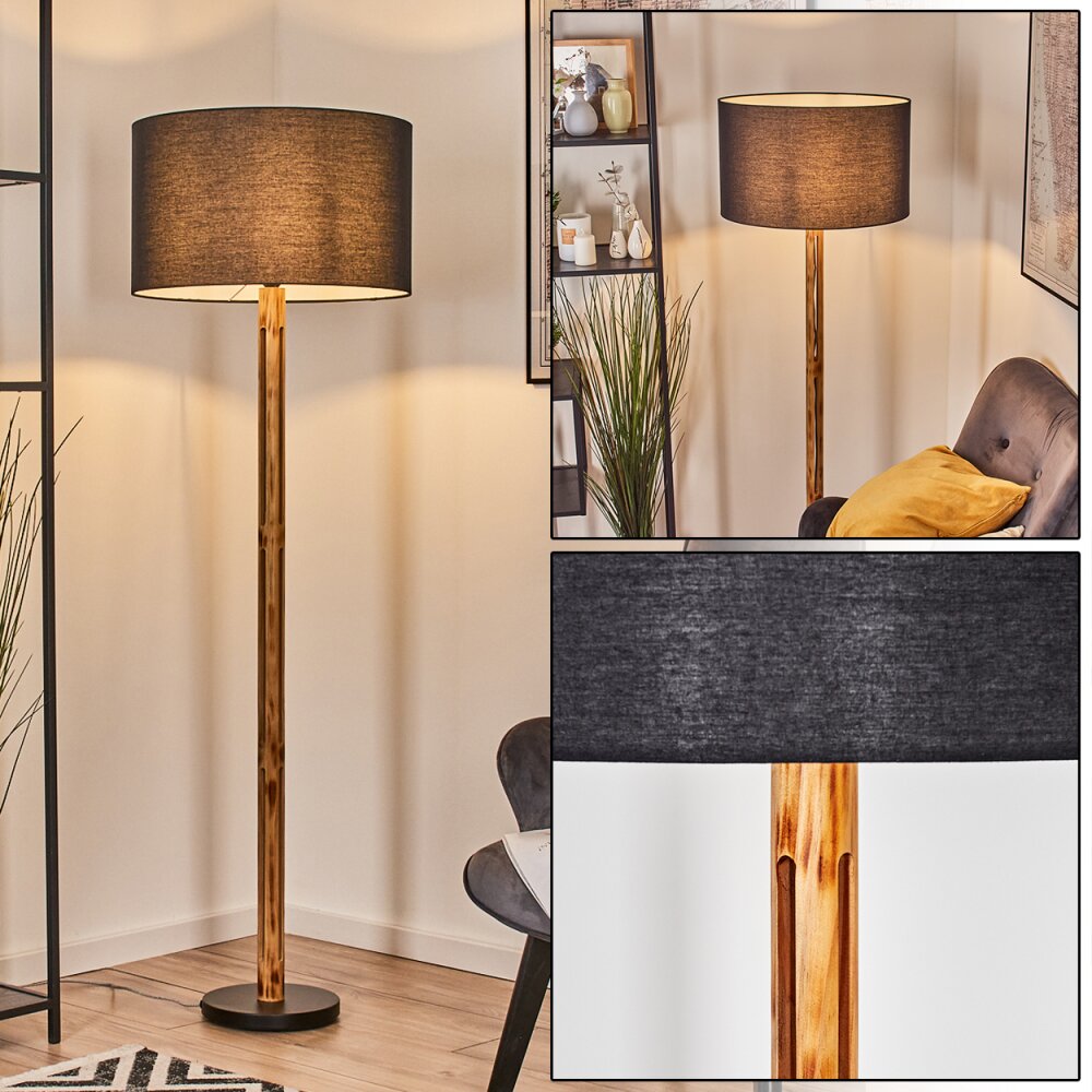 Flemming Stehleuchte 50 cm Naturfarben, Schwarz, 1-flammig main product photo
