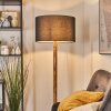 Flemming Stehleuchte 50 cm Naturfarben, Schwarz, 1-flammig