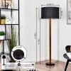 Flemming Stehleuchte 50 cm Braun, Naturfarben, Schwarz, 1-flammig
