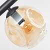 Ripoll Deckenleuchte Glas 15 cm Bernsteinfarben, Klar, Rauchfarben, 10-flammig