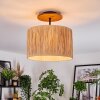 Granja Deckenleuchte 35 cm Naturfarben, Schwarz, 1-flammig