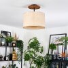 Sabadim Deckenleuchte 35 cm Naturfarben, Schwarz, 1-flammig
