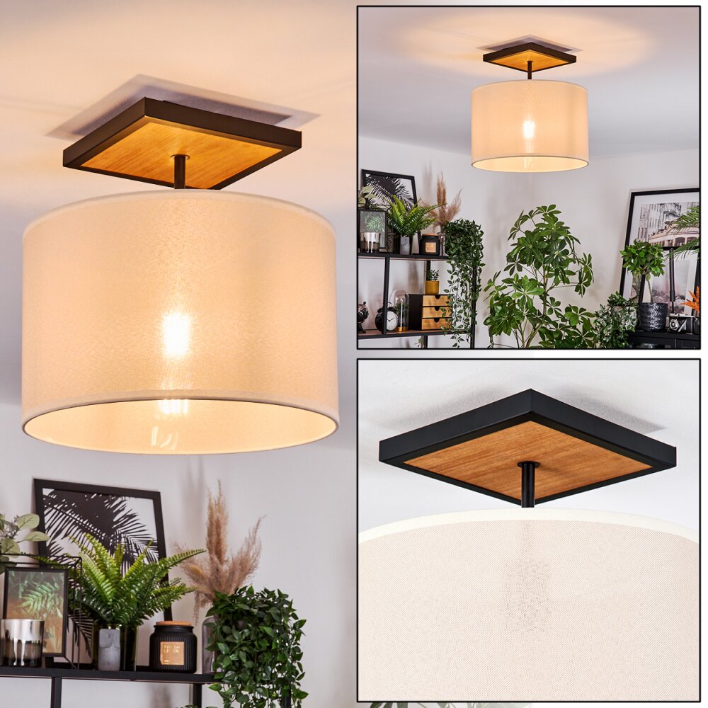 Bassagoda Deckenleuchte 35 cm Naturfarben, Schwarz, 1-flammig main product photo
