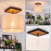 Bassagoda Deckenleuchte 35 cm Naturfarben, Schwarz, 1-flammig