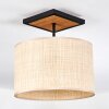 Sabadim Deckenleuchte 35 cm Naturfarben, Schwarz, 1-flammig