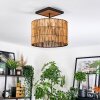 Cando Deckenleuchte 35 cm Naturfarben, Schwarz, 1-flammig