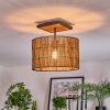 Cando Deckenleuchte 35 cm Naturfarben, Schwarz, 1-flammig