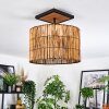 Cando Deckenleuchte 35 cm Naturfarben, Schwarz, 1-flammig
