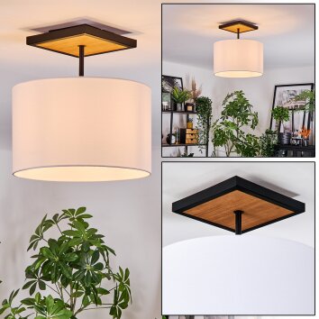 Bassagoda Deckenleuchte 35 cm Naturfarben, Schwarz, 1-flammig Bassagoda Deckenleuchte 35 cm Naturfarben, Schwarz, 1-flammig