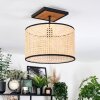 Ramila Deckenleuchte 35 cm Naturfarben, Schwarz, 1-flammig