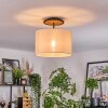 Bassagoda Deckenleuchte 35 cm Naturfarben, Schwarz, 1-flammig