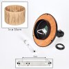Granja Deckenleuchte 35 cm Naturfarben, Schwarz, 1-flammig