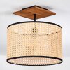Ramila Deckenleuchte 35 cm Naturfarben, Schwarz, 1-flammig