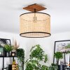 Ramila Deckenleuchte 35 cm Naturfarben, Schwarz, 1-flammig