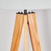 Flemming Stehleuchte 50 cm Naturfarben, Schwarz, 1-flammig