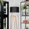 Flemming Stehleuchte 50 cm Naturfarben, Schwarz, 1-flammig