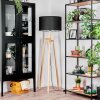 Flemming Stehleuchte 50 cm Naturfarben, Schwarz, 1-flammig