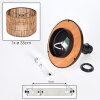 Cando Deckenleuchte 35 cm Naturfarben, Schwarz, 1-flammig
