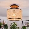 Ramila Deckenleuchte 35 cm Naturfarben, Schwarz, 1-flammig