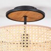 Ramila Deckenleuchte 35 cm Naturfarben, Schwarz, 1-flammig