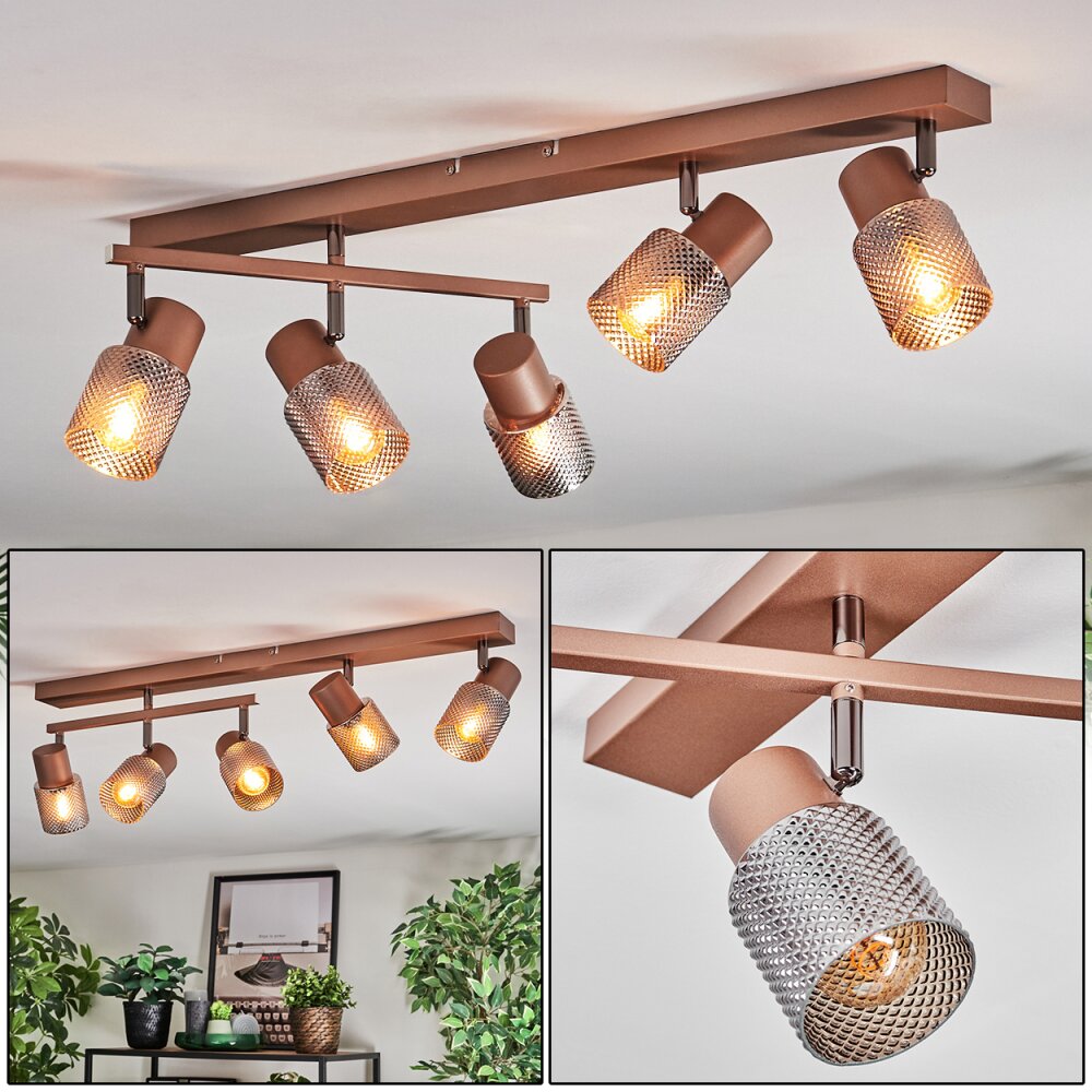 Nelar Deckenleuchte Bronze, Chrom, 5-flammig main product photo
