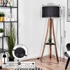 Flemming Stehleuchte 50 cm Naturfarben, Schwarz, 1-flammig