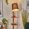 Venor Stehleuchte 28 cm Dunkelbraun, Naturfarben, Schwarz, 1-flammig