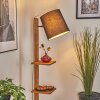 Venor Stehleuchte 28 cm Dunkelbraun, Naturfarben, Schwarz, 1-flammig