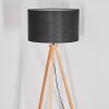 Flemming Stehleuchte 50 cm Naturfarben, Schwarz, 1-flammig
