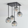 Ripoll Deckenleuchte Glas 15 cm Klar, Rauchfarben, 5-flammig