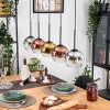 Koyoto Pendelleuchte Glas 15 cm Naturfarben, Schwarz, 5-flammig