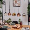 Koyoto Pendelleuchte Glas 15 cm Naturfarben, Schwarz, 5-flammig