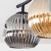 Ripoll Deckenleuchte Glas 15 cm Bernsteinfarben, Rauchfarben, 2-flammig