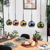 Koyoto Pendelleuchte Glas 15 cm Naturfarben, Schwarz, 5-flammig
