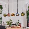 Koyoto Pendelleuchte Glas 15 cm Naturfarben, Schwarz, 5-flammig