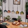 Koyoto Pendelleuchte Glas 15 cm Naturfarben, Schwarz, 5-flammig