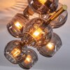 Koyoto Deckenleuchte Glas 15 cm Gold, Schwarz, 8-flammig