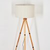 Flemming Stehleuchte 50 cm Naturfarben, Schwarz, 1-flammig