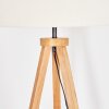Flemming Stehleuchte 50 cm Holz dunkel, Schwarz, 1-flammig