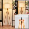 Flemming Stehleuchte 50 cm Naturfarben, Schwarz, 1-flammig