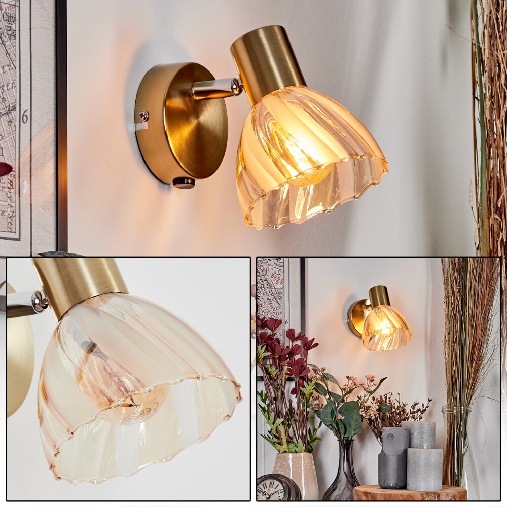 Saire Wandleuchte Chrom, Messing, 1-flammig main product photo